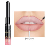 QiBest 2 in 1 Lip Liner Liquid Lipstick