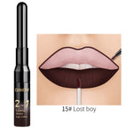 QiBest 2 in 1 Lip Liner Liquid Lipstick