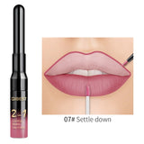 QiBest 2 in 1 Lip Liner Liquid Lipstick